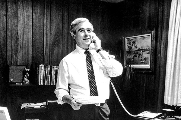 David C. Orlowski on the phone in his Inpro/Seal office