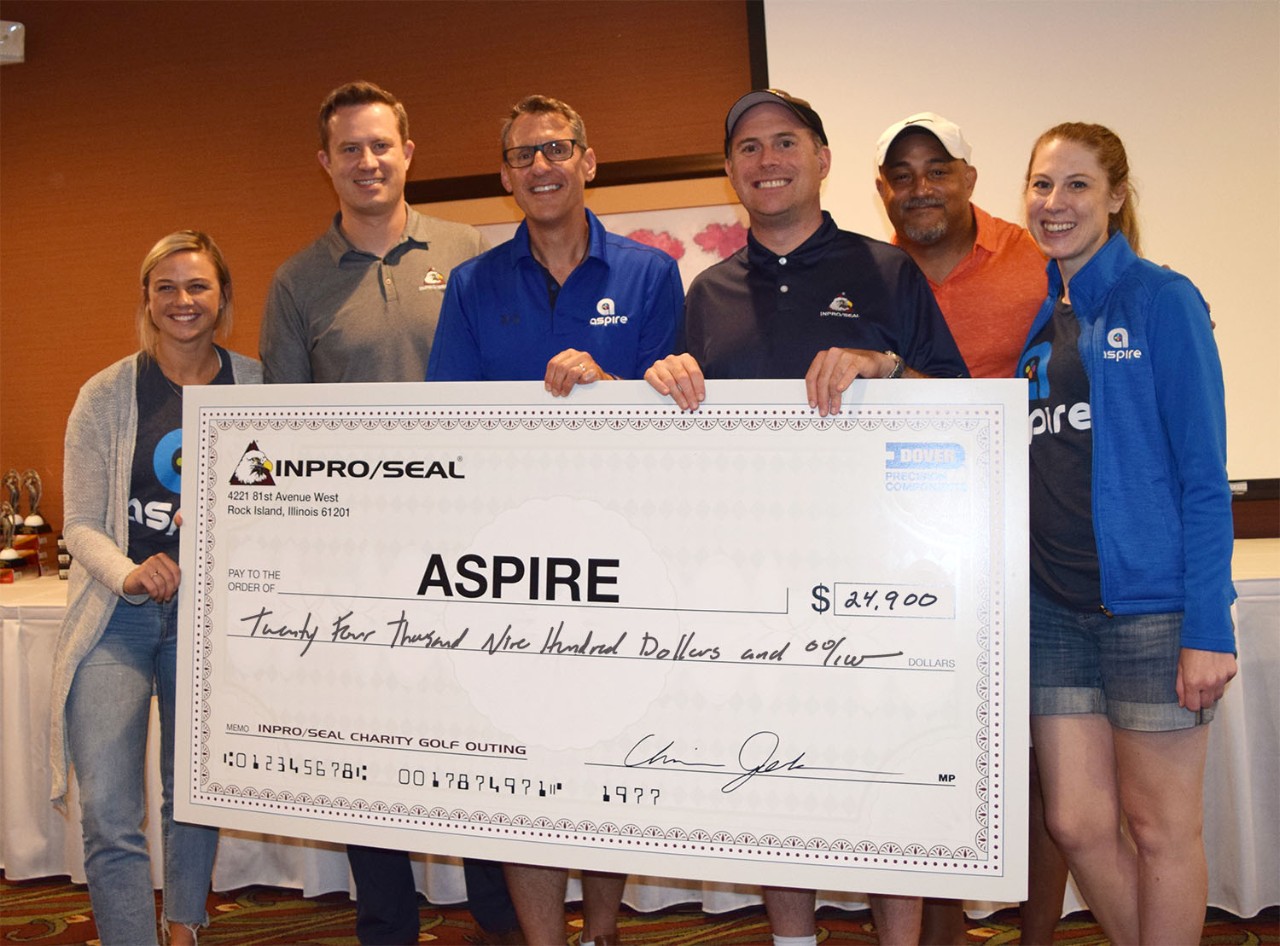 Inpro/Seal donation to Aspire, charity golf tournament 2019