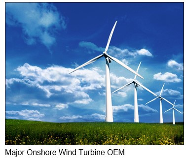 Onshore wind turbine farm