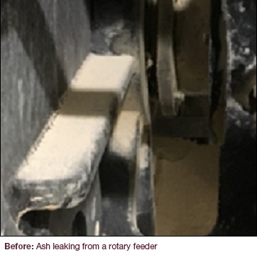 Ask leaking from rotary feeder application